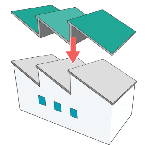 金属カバー工法のイメージ